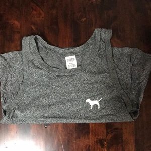 PINK cropped workout tank top